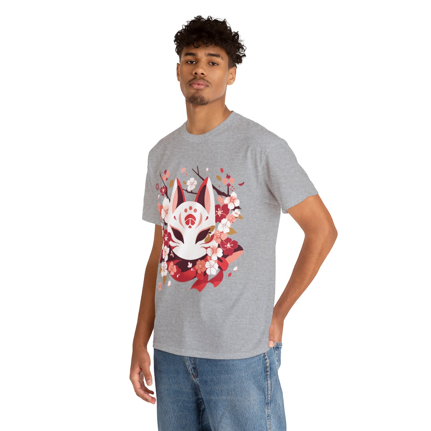 Kitsune Mask Unisex Heavy Cotton Tee