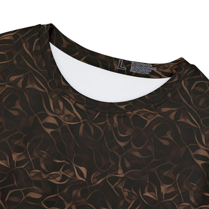 Coffee Swirl Women's Short Sleeve Shirt (AOP)