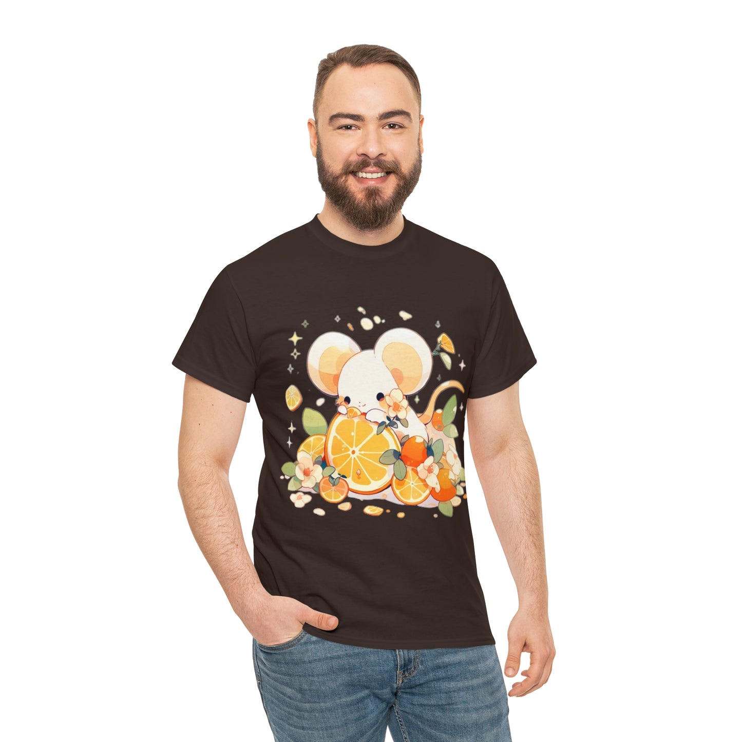 Orange Mouse Unisex Heavy Cotton Tee