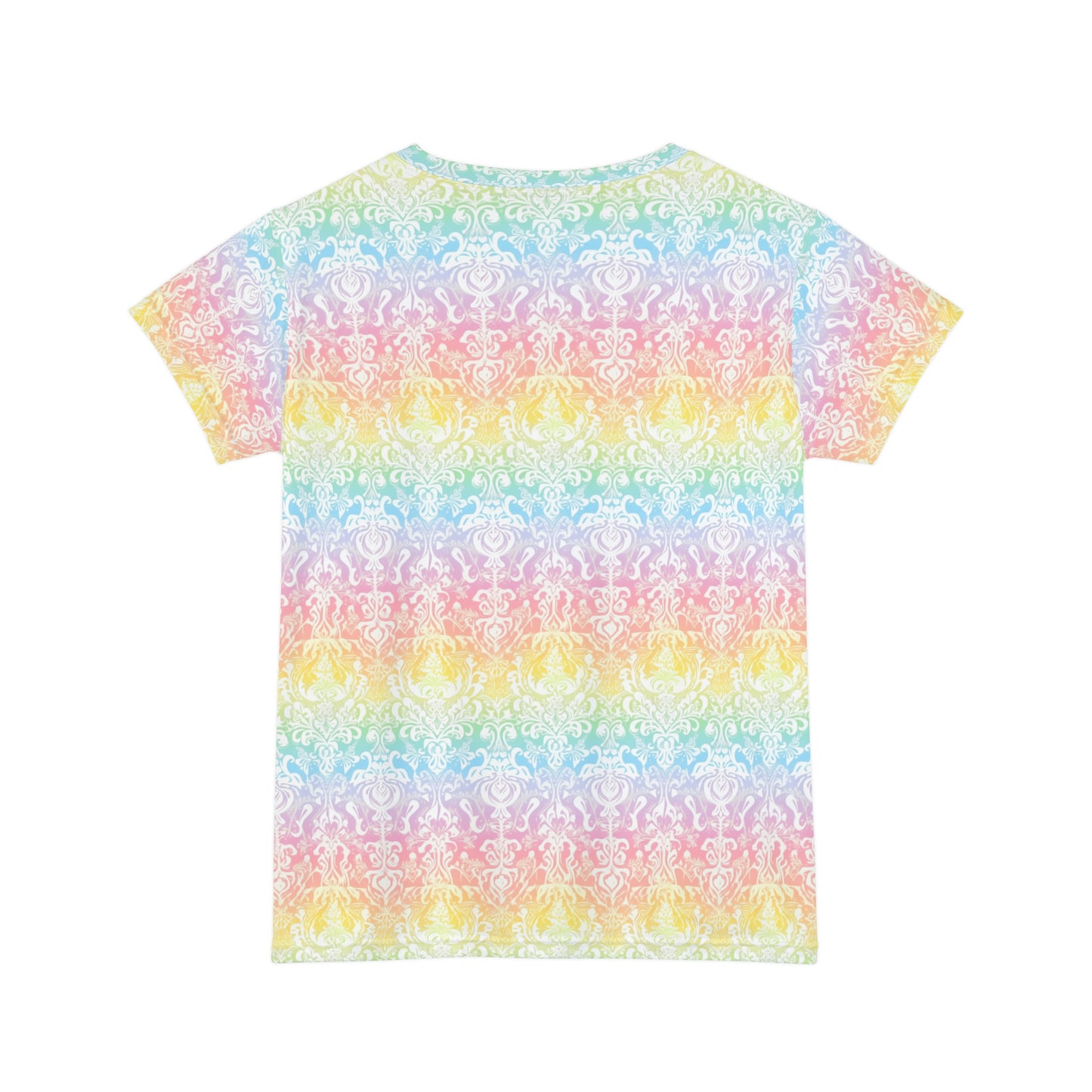 Rainbow Damask (v1) Women's Short Sleeve Shirt (AOP)