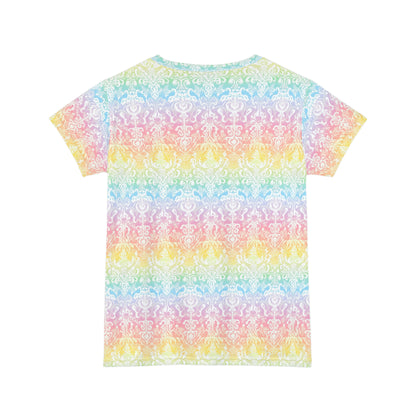 Rainbow Damask (v1) Women's Short Sleeve Shirt (AOP)