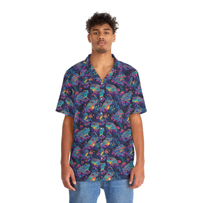 Funky Frogs Men's Hawaiian Shirt (AOP)