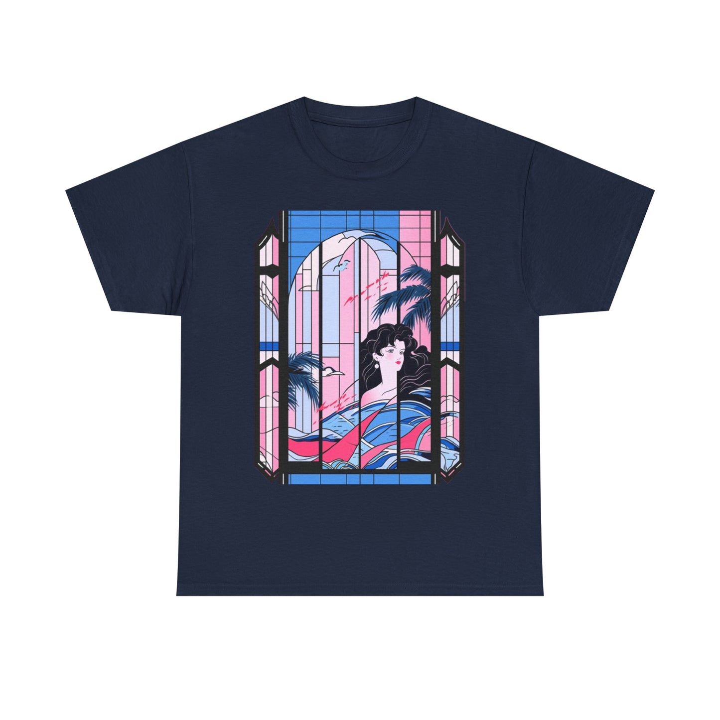 Vaporwave Window Unisex Heavy Cotton Tee