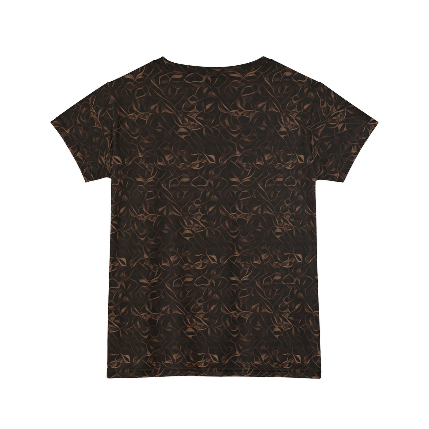 Coffee Swirl Women's Short Sleeve Shirt (AOP)