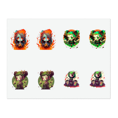 Zombie Girl Sticker Sheets