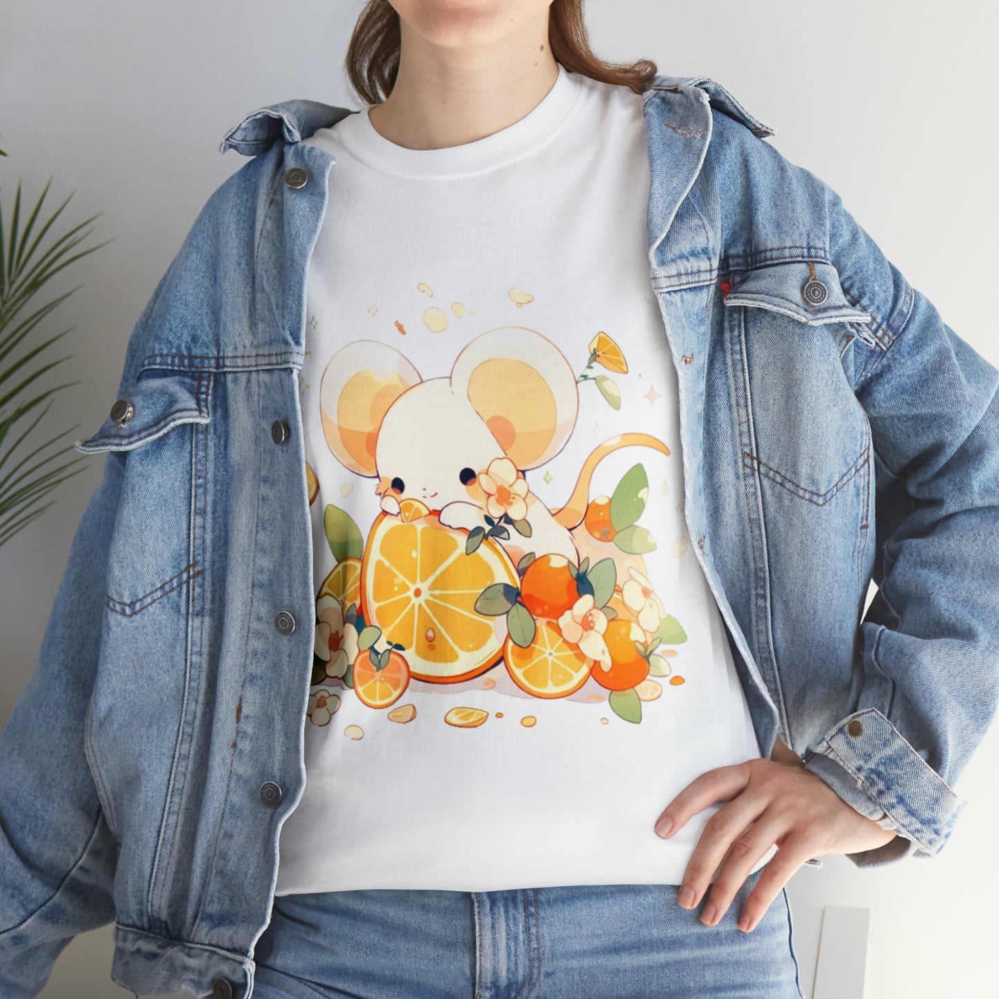 Orange Mouse Unisex Heavy Cotton Tee
