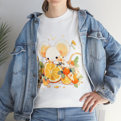 Orange Mouse Unisex Heavy Cotton Tee