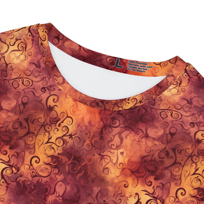 Sunset Swirl Women's Short Sleeve Shirt (AOP)