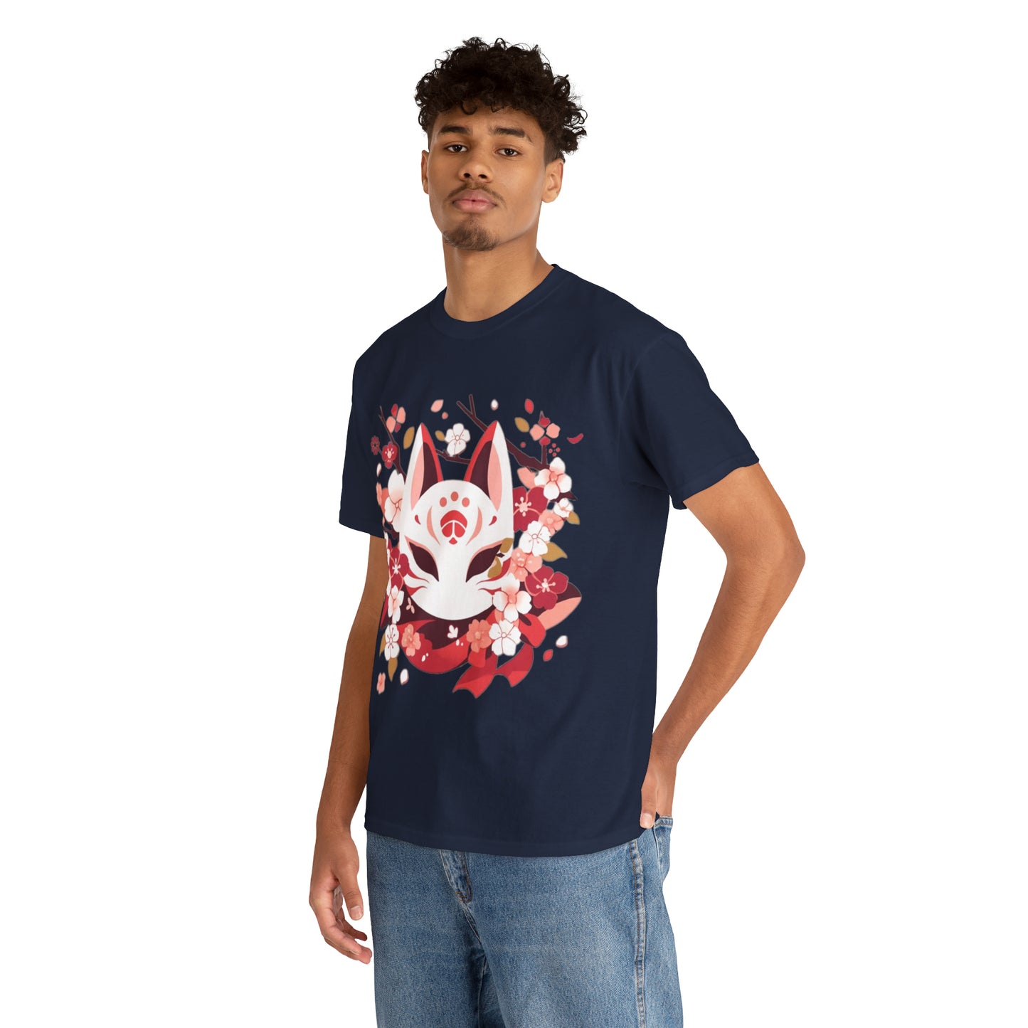 Kitsune Mask Unisex Heavy Cotton Tee