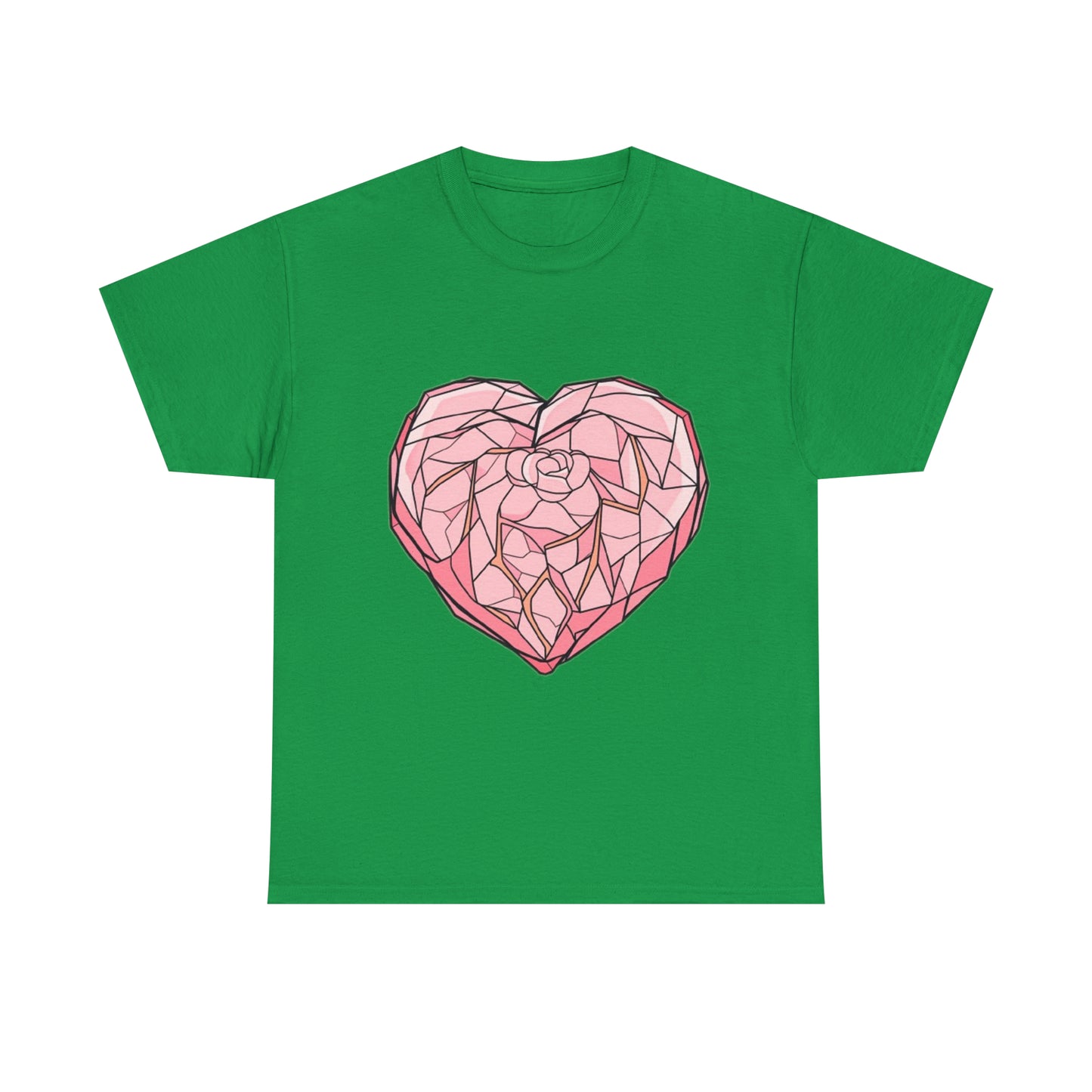 Rose Quartz Heart Unisex Heavy Cotton Tee