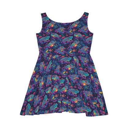 Funky Frogs Women's Skater Dress (AOP)
