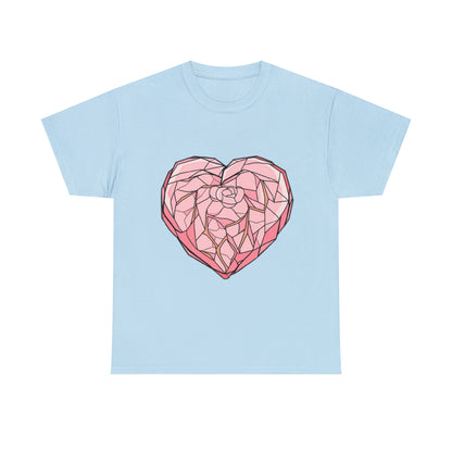 Rose Quartz Heart Unisex Heavy Cotton Tee
