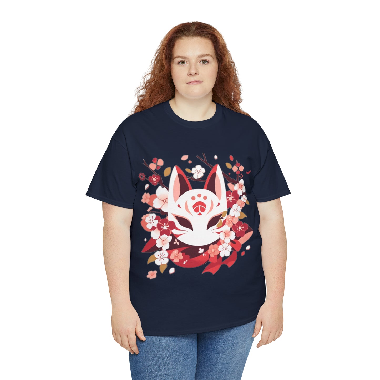 Kitsune Mask Unisex Heavy Cotton Tee