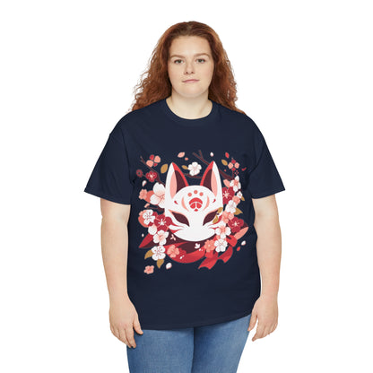 Kitsune Mask Unisex Heavy Cotton Tee