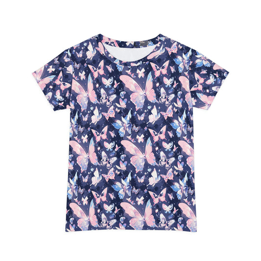 Crystal Butterflies Women's Short Sleeve Shirt (AOP)