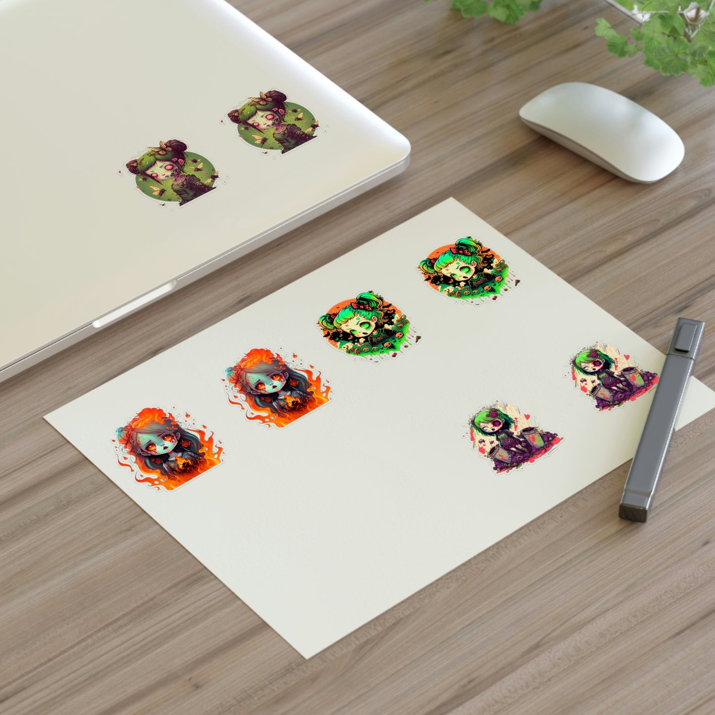 Zombie Girl Sticker Sheets
