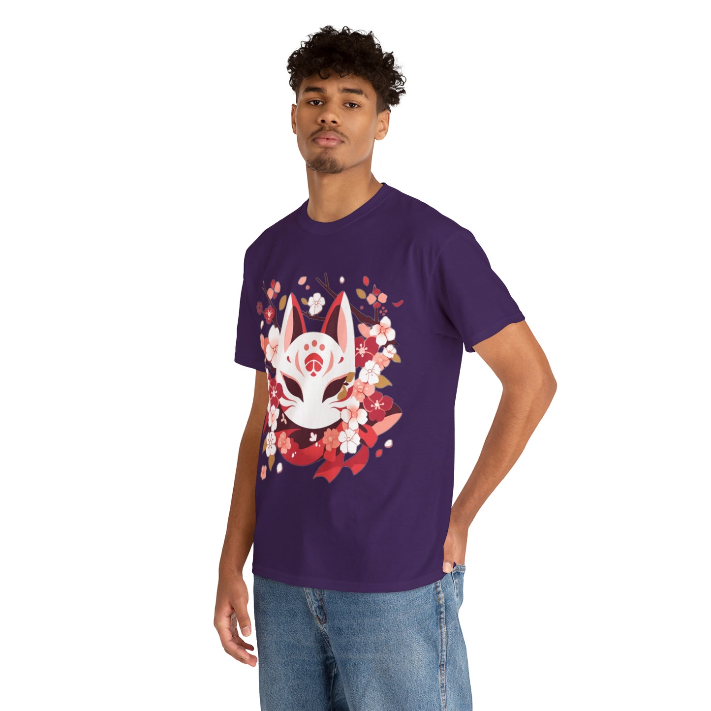 Kitsune Mask Unisex Heavy Cotton Tee