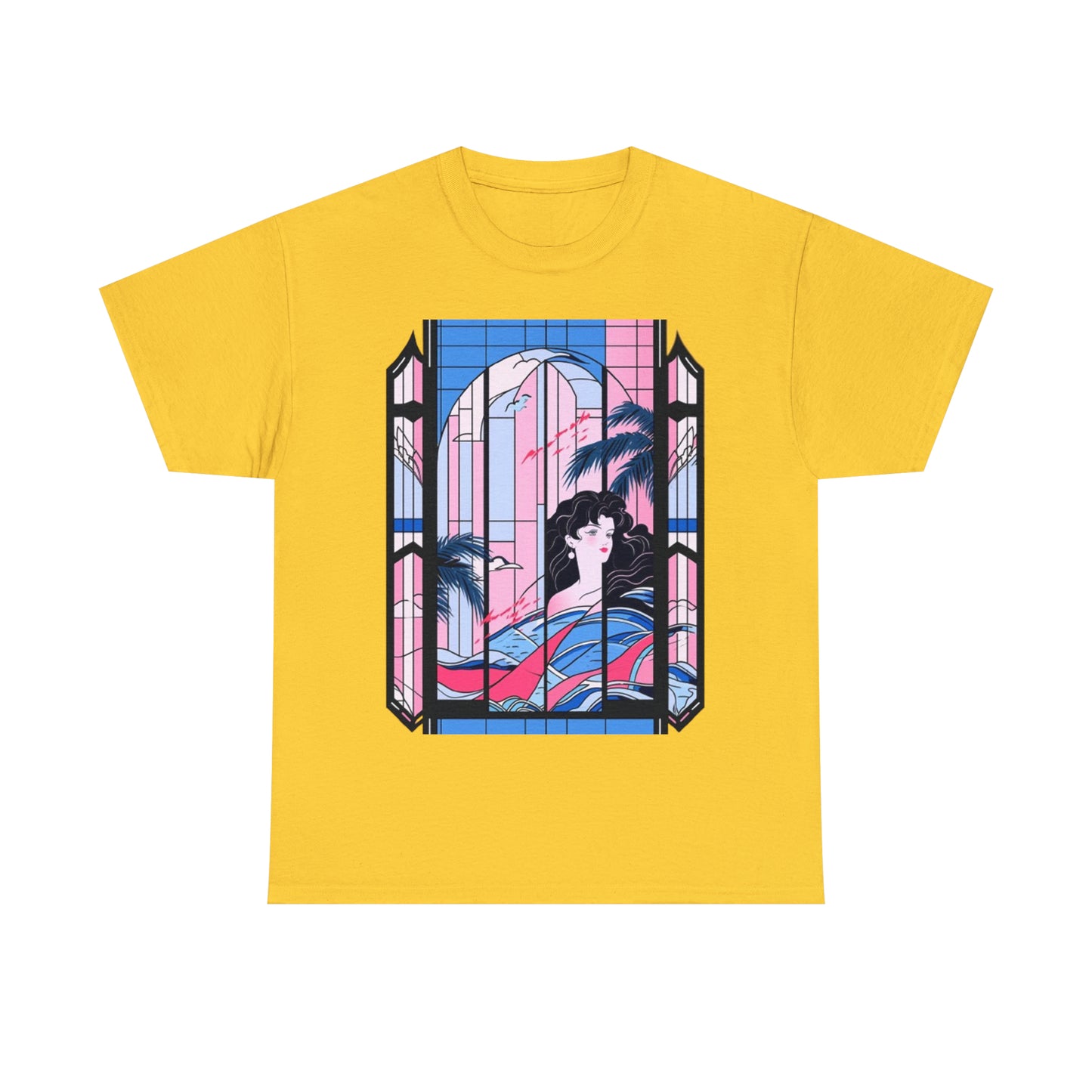 Vaporwave Window Unisex Heavy Cotton Tee