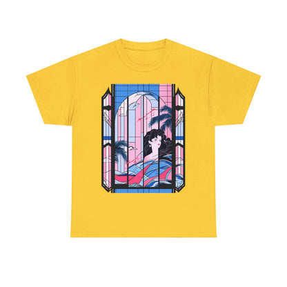 Vaporwave Window Unisex Heavy Cotton Tee
