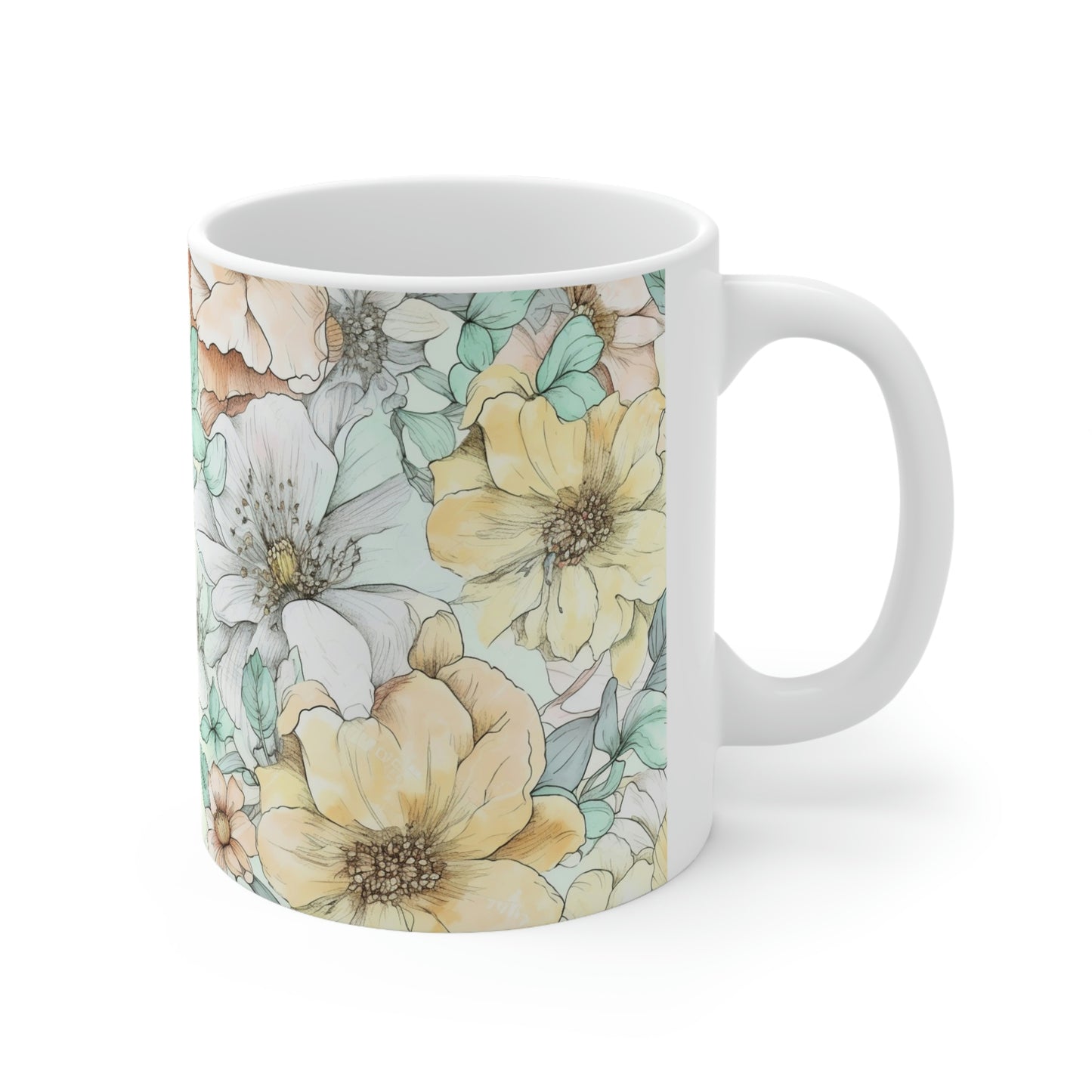 Spring Flowers Ceramic Mug 11oz