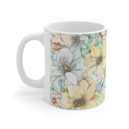 Spring Flowers Ceramic Mug 11oz