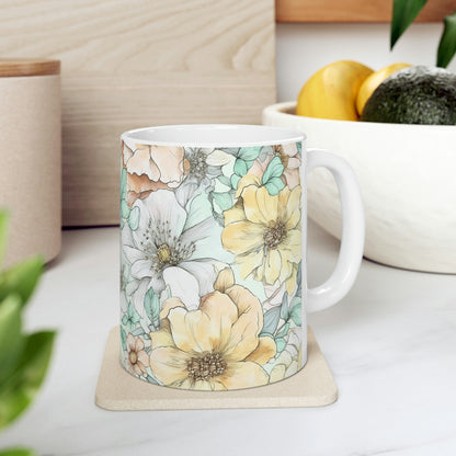 Spring Flowers Ceramic Mug 11oz