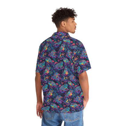 Funky Frogs Men's Hawaiian Shirt (AOP)