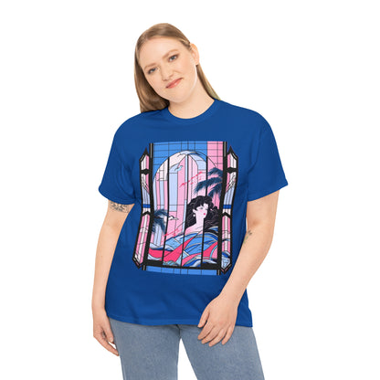 Vaporwave Window Unisex Heavy Cotton Tee