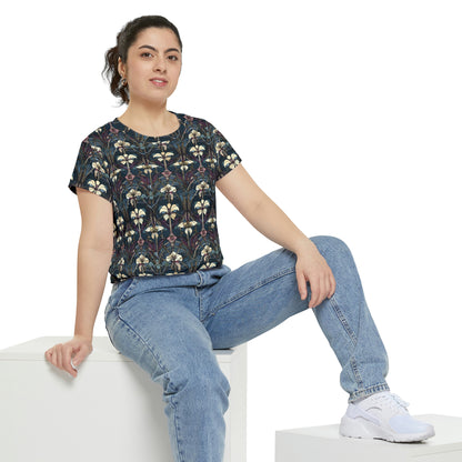 Art Deco Orchids Women's Short Sleeve Shirt (AOP)