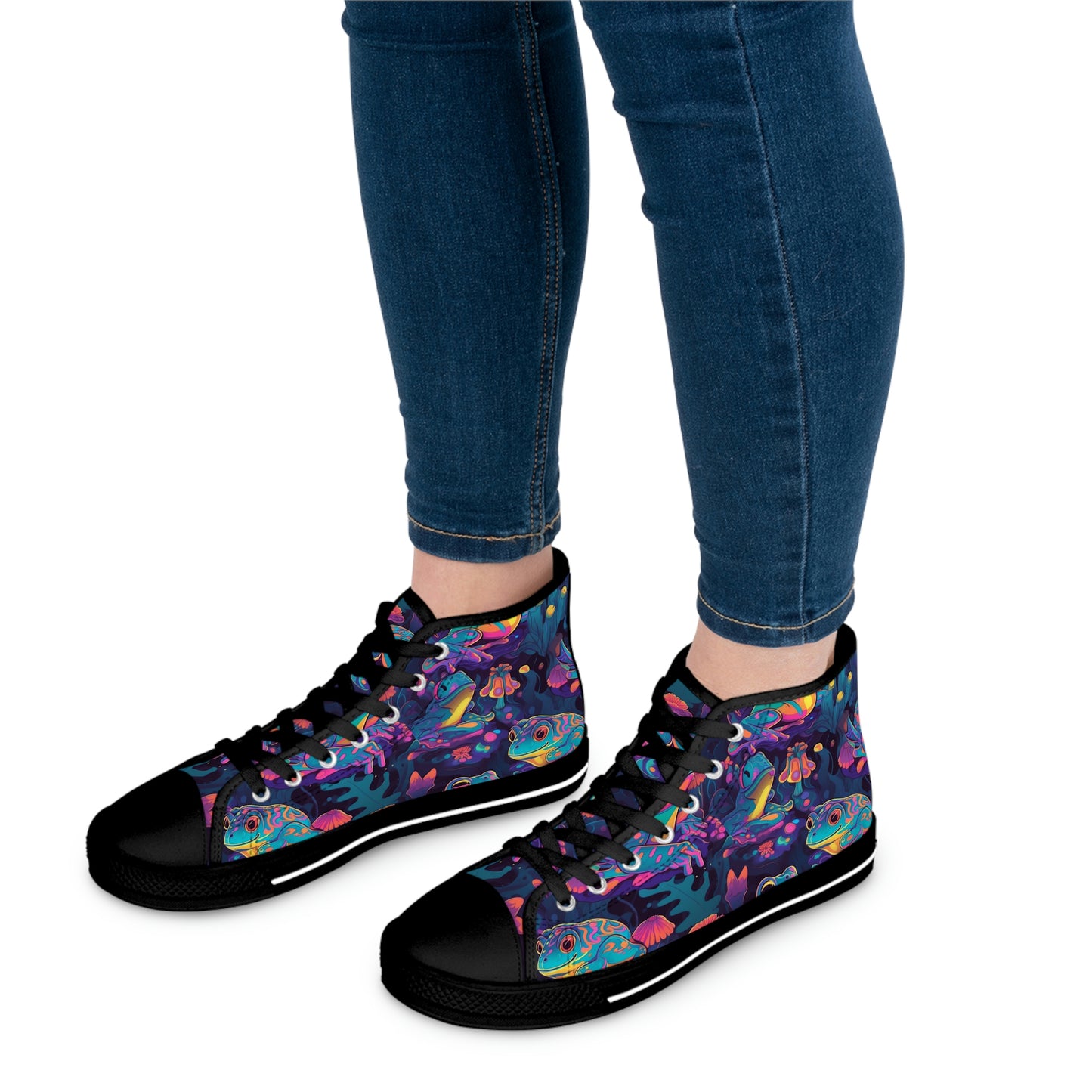 Funky Frogs Women's High Top Sneakers