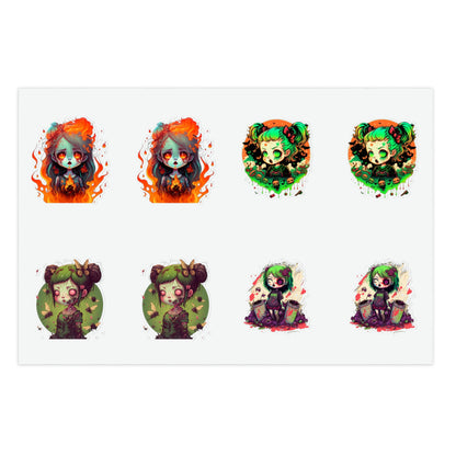 Zombie Girl Sticker Sheets