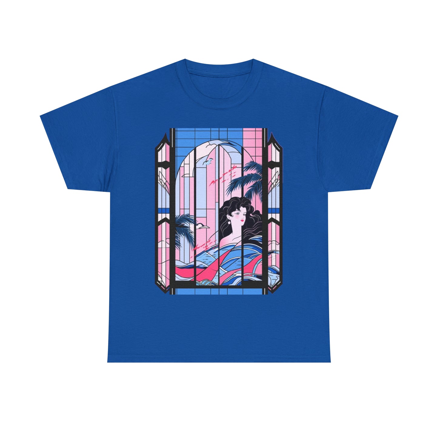 Vaporwave Window Unisex Heavy Cotton Tee