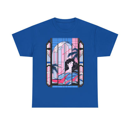Vaporwave Window Unisex Heavy Cotton Tee
