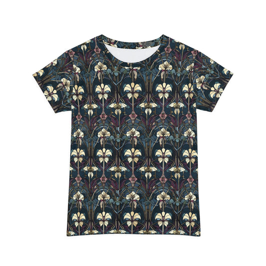 Art Deco Orchids Women's Short Sleeve Shirt (AOP)