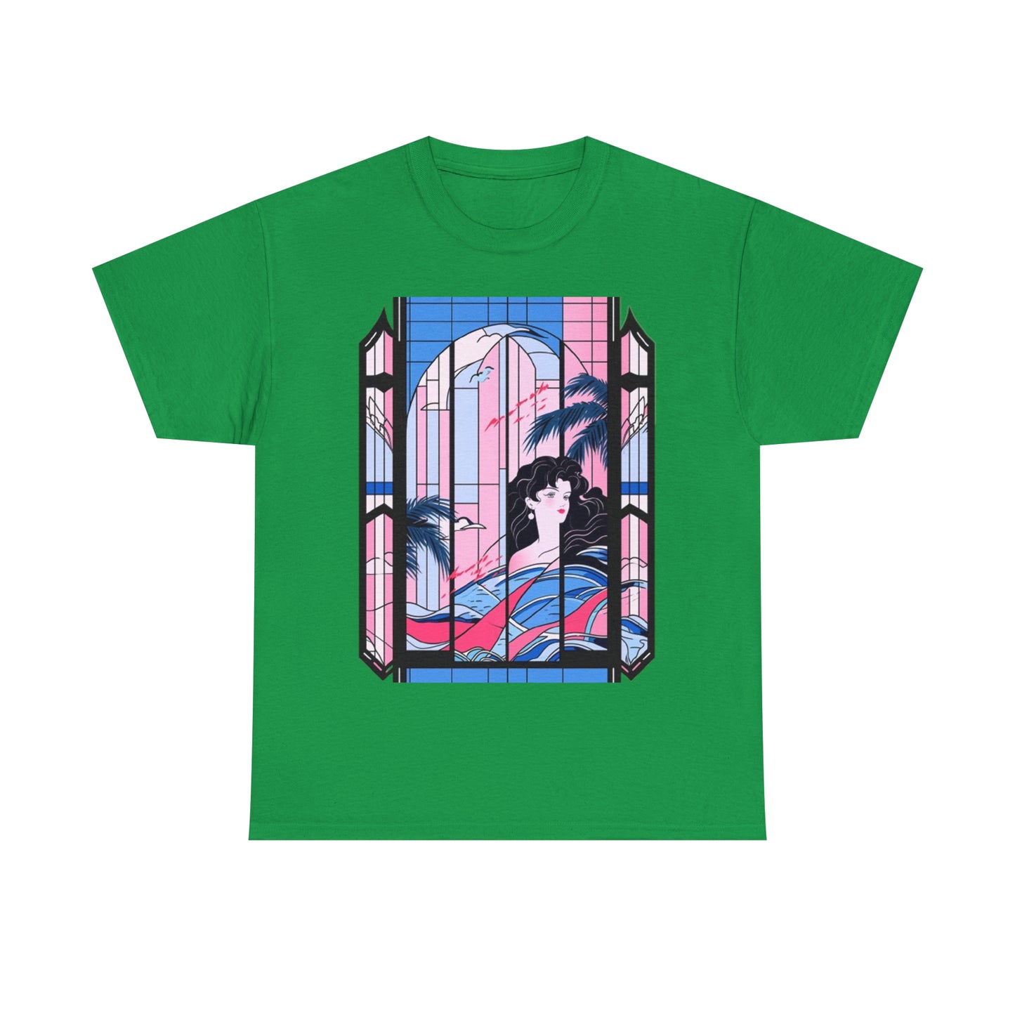 Vaporwave Window Unisex Heavy Cotton Tee
