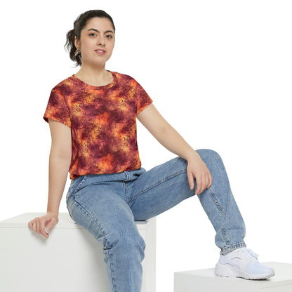 Sunset Swirl Women's Short Sleeve Shirt (AOP)
