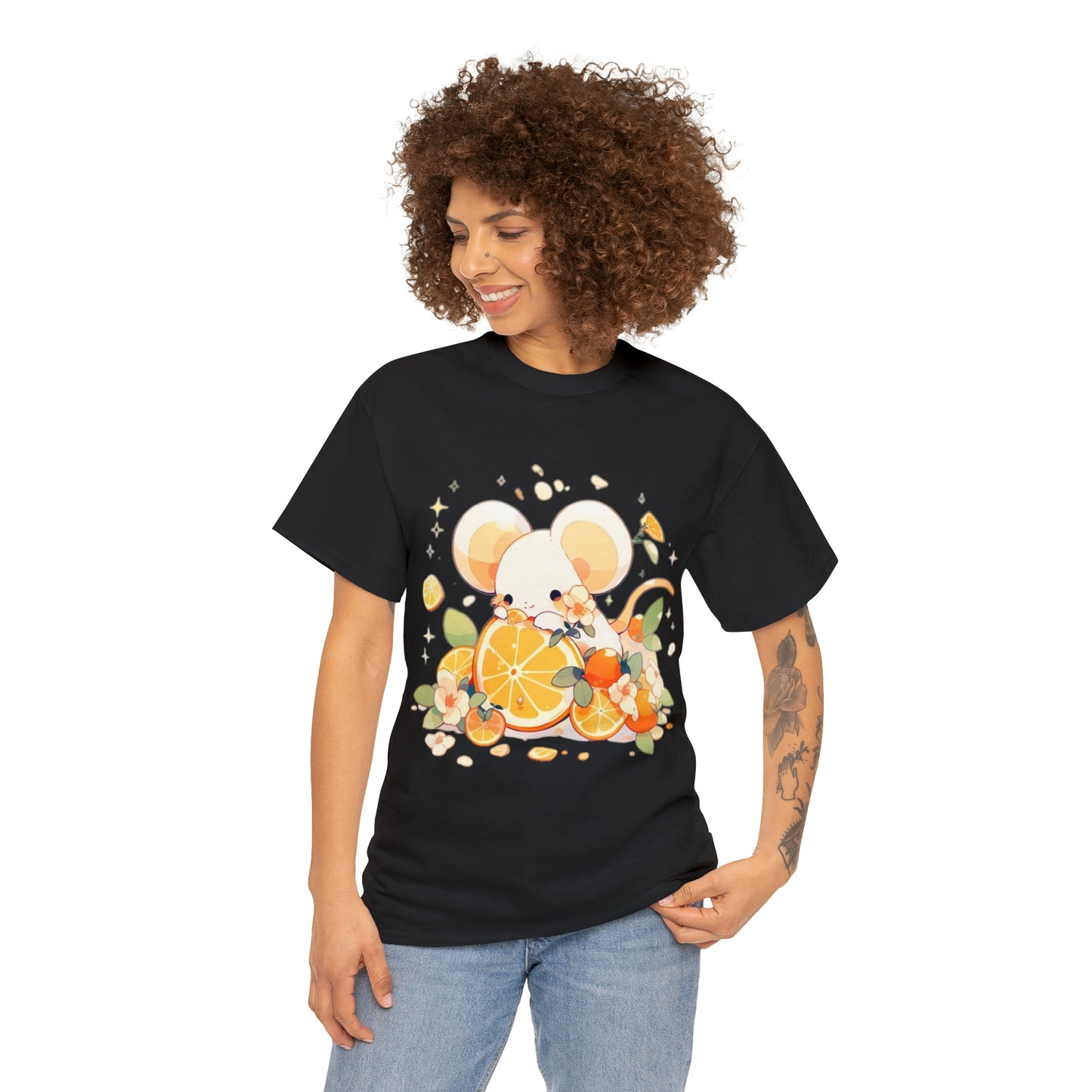Orange Mouse Unisex Heavy Cotton Tee