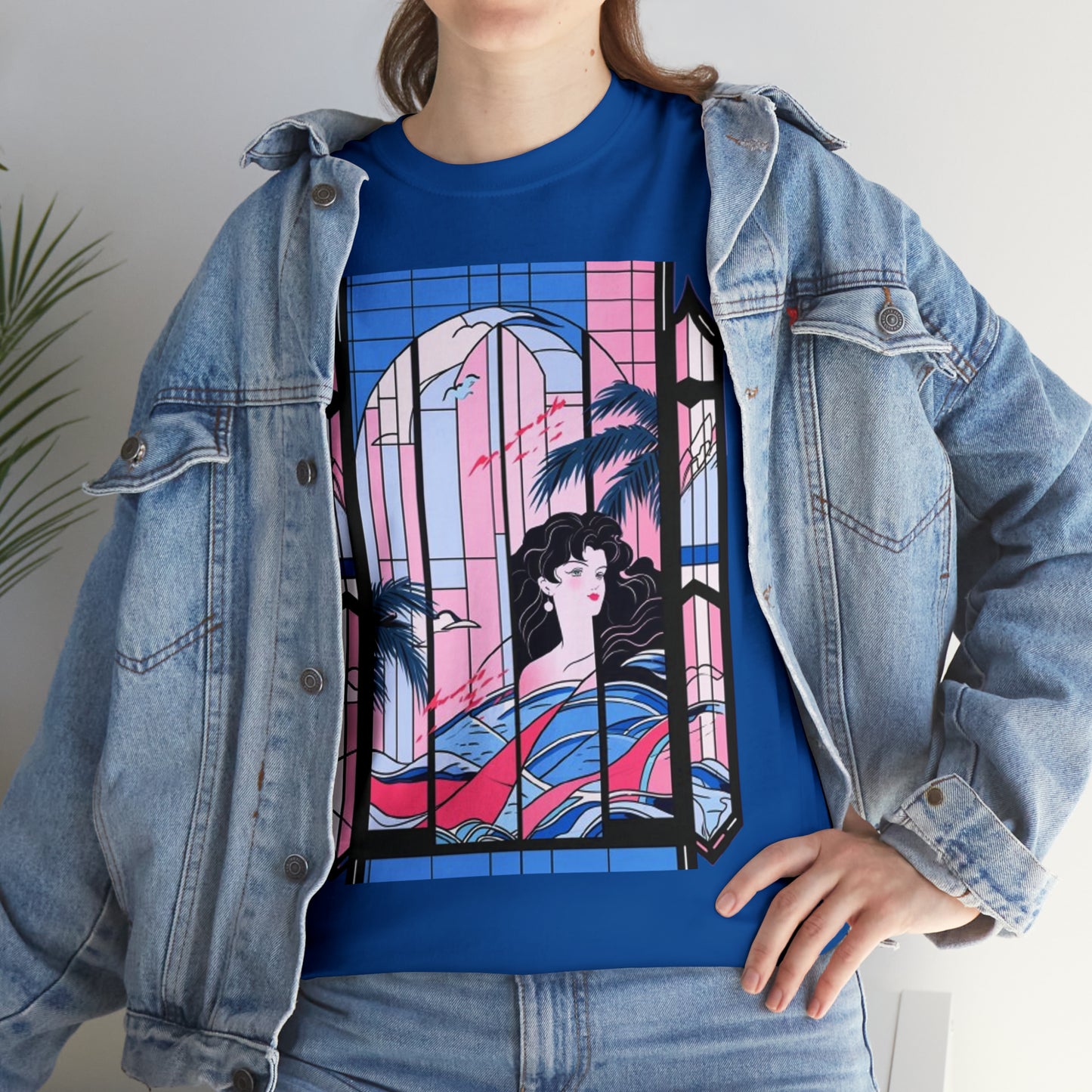 Vaporwave Window Unisex Heavy Cotton Tee