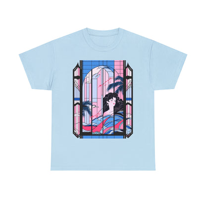 Vaporwave Window Unisex Heavy Cotton Tee