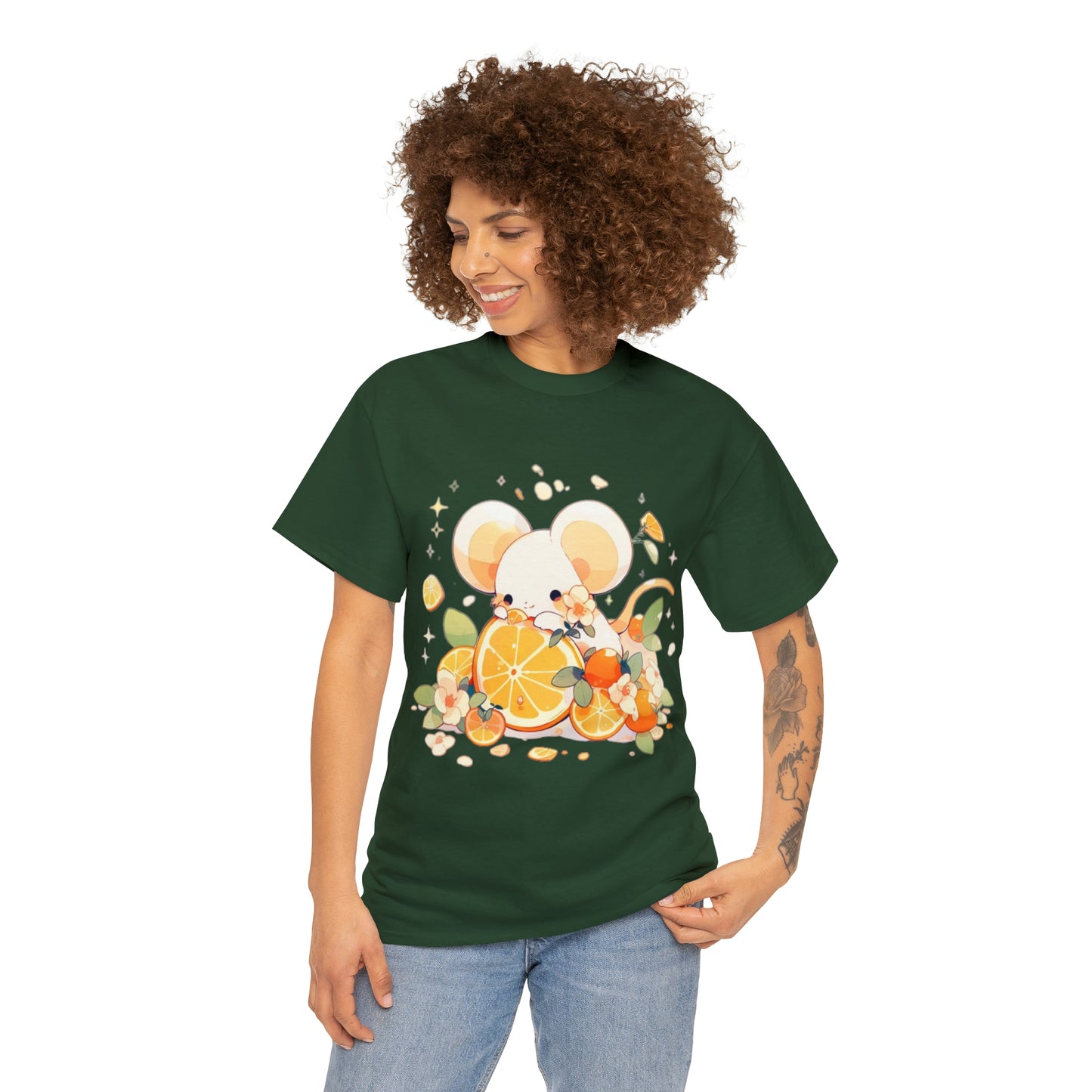 Orange Mouse Unisex Heavy Cotton Tee