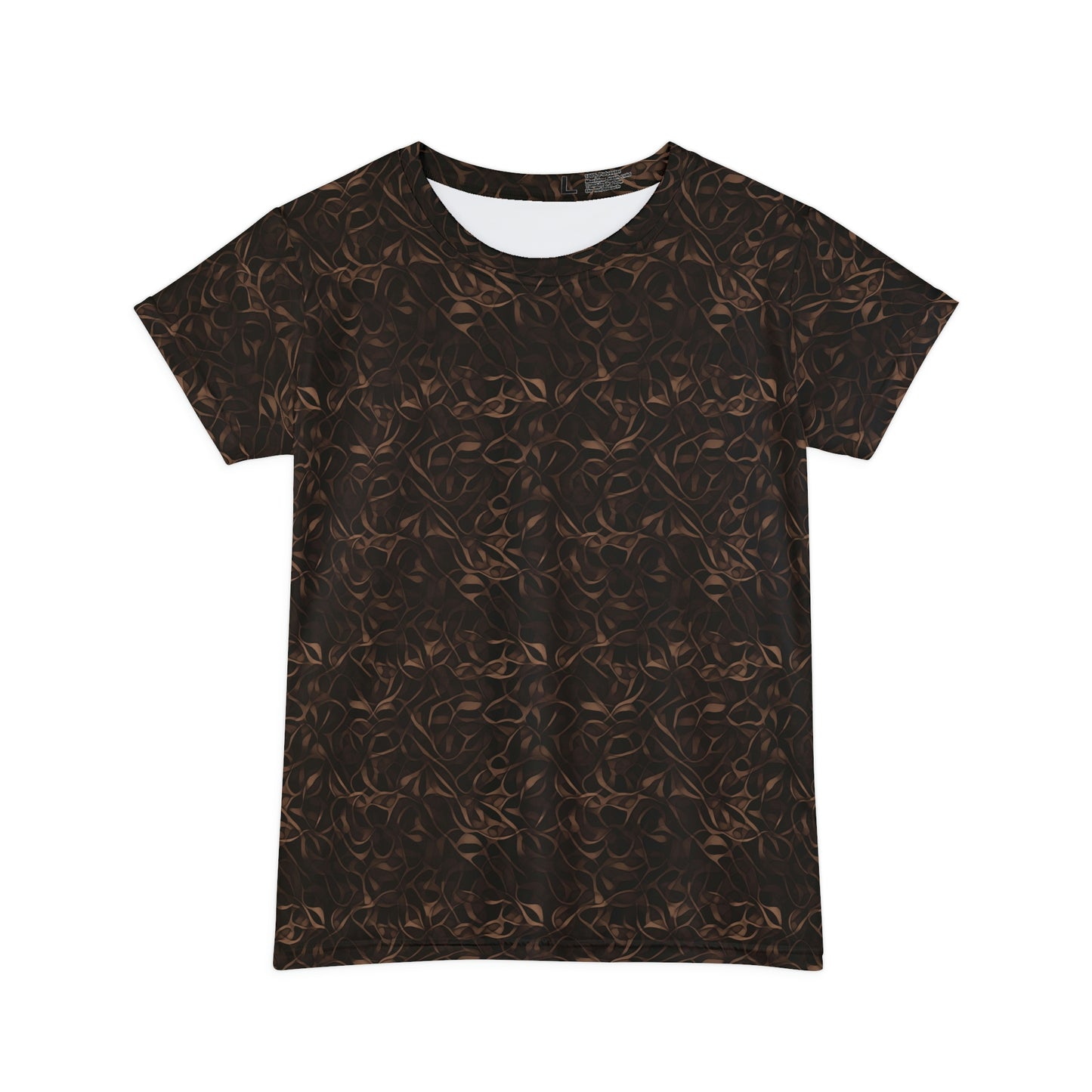 Coffee Swirl Women's Short Sleeve Shirt (AOP)