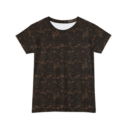 Coffee Swirl Women's Short Sleeve Shirt (AOP)