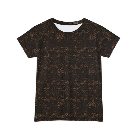 Coffee Swirl Women's Short Sleeve Shirt (AOP)