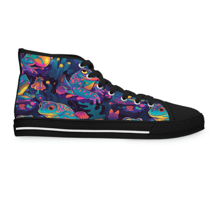 Funky Frogs Women's High Top Sneakers