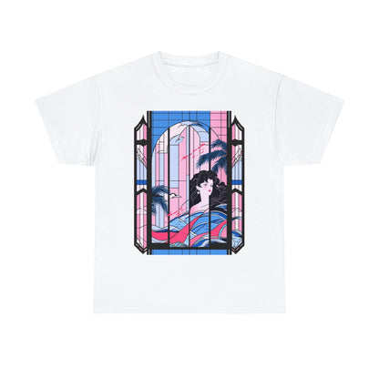 Vaporwave Window Unisex Heavy Cotton Tee