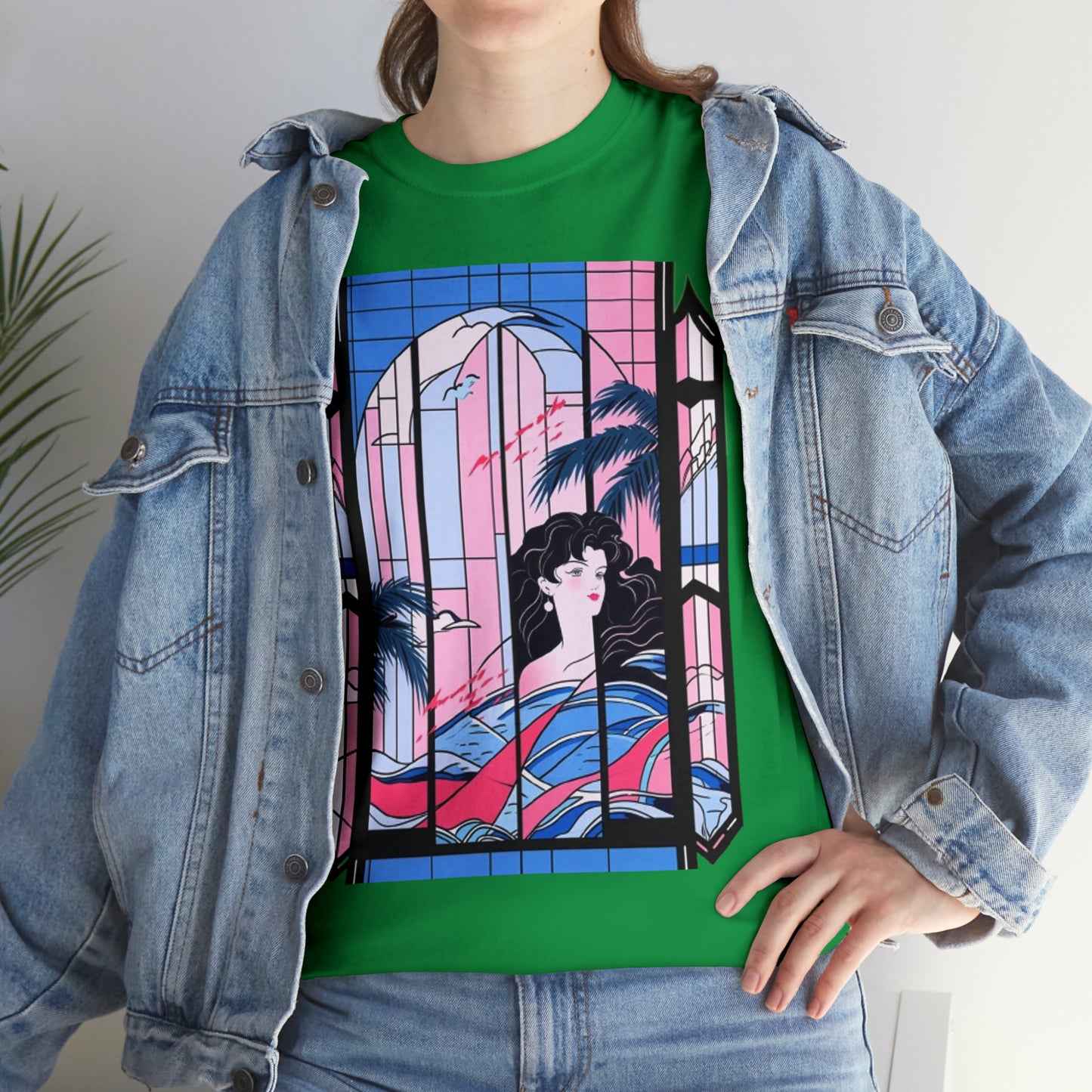 Vaporwave Window Unisex Heavy Cotton Tee
