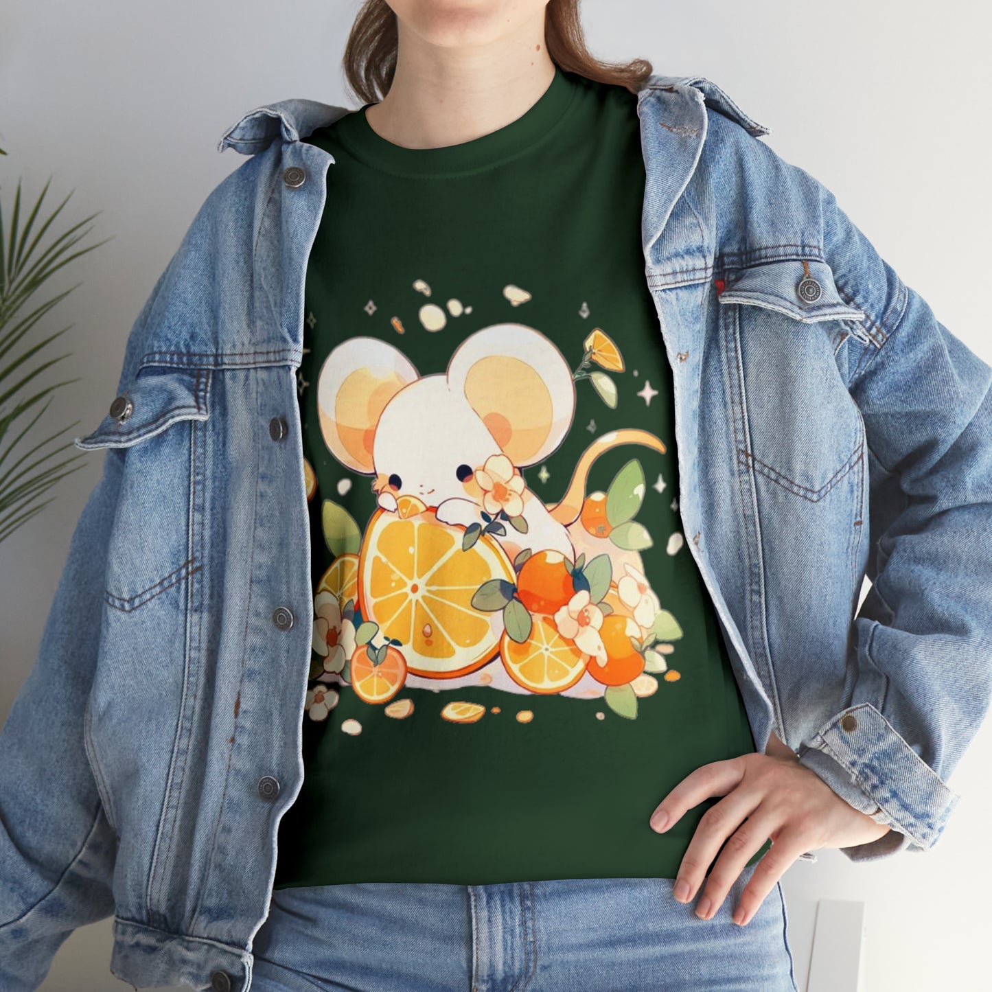 Orange Mouse Unisex Heavy Cotton Tee