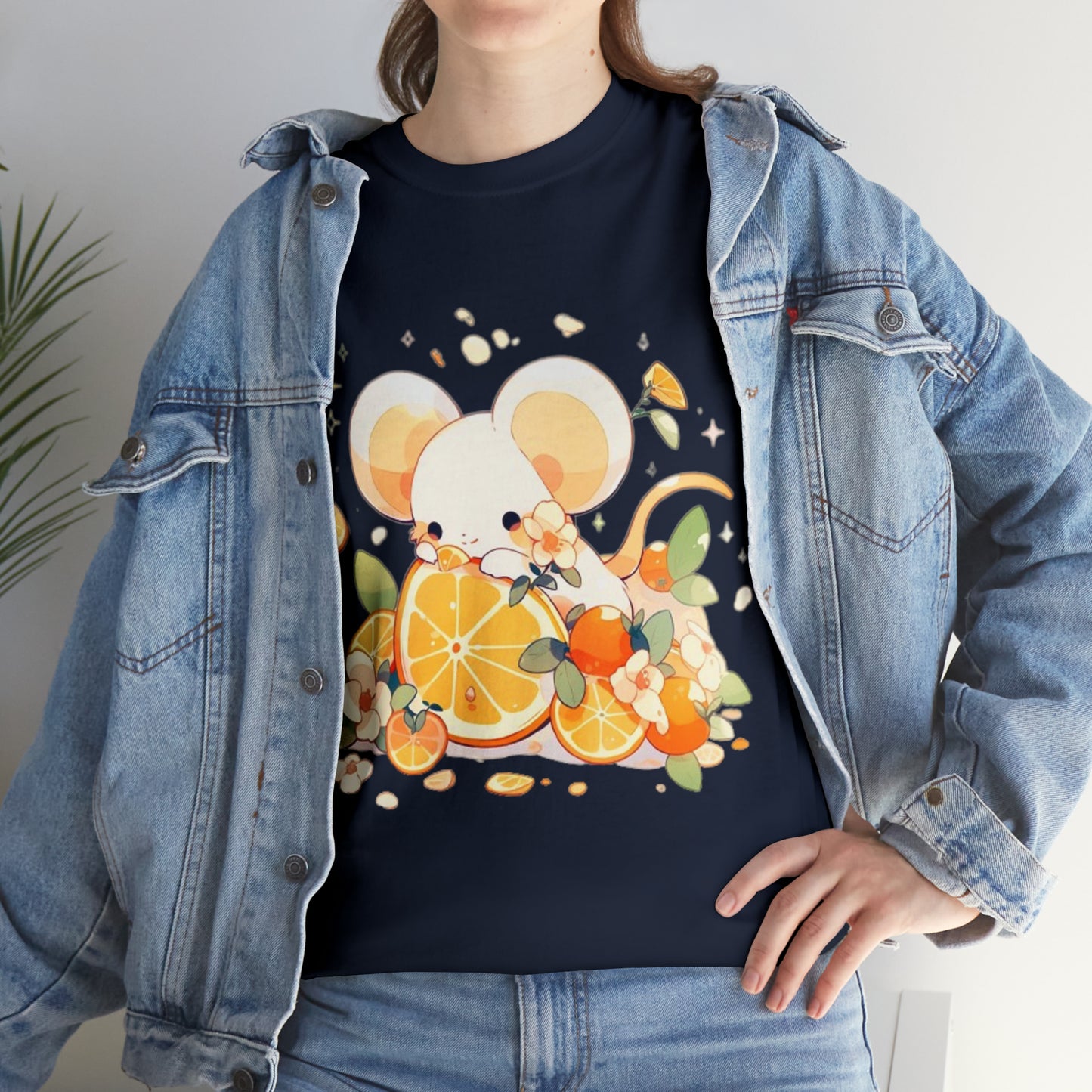 Orange Mouse Unisex Heavy Cotton Tee