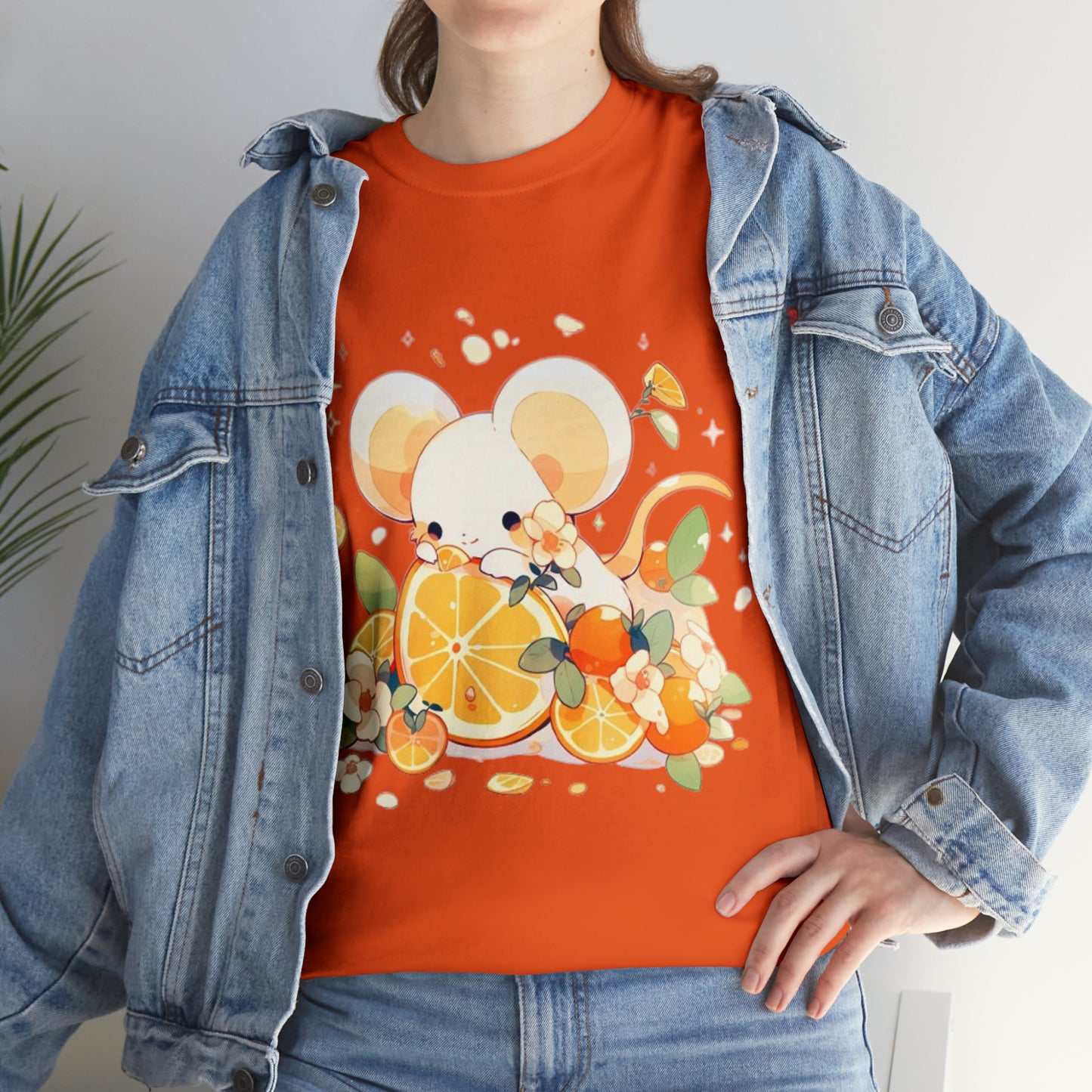 Orange Mouse Unisex Heavy Cotton Tee