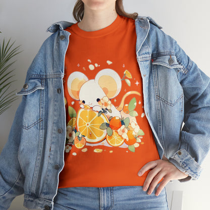 Orange Mouse Unisex Heavy Cotton Tee